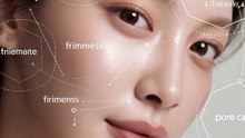 Luxury clinical skin analysis overlay macro