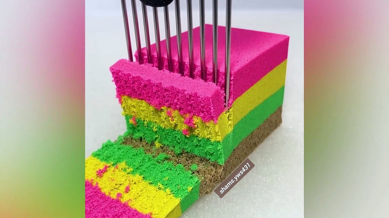 Deeply Relaxing Colorful Kinetic Sand ASMR Compilation 039