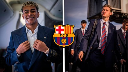 Jugadores del Barcelona presumen elegancia en su viaje a Londres para enfrentar al Chelsea en Champions