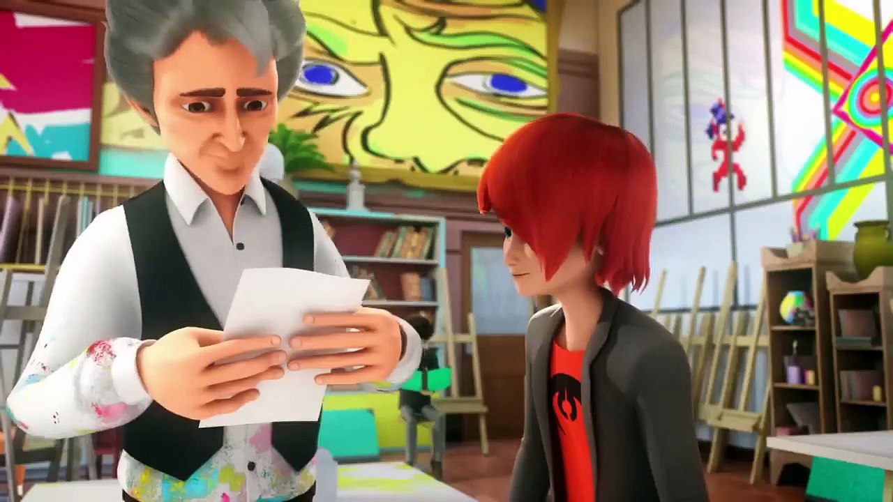 Nathanel habla con su profesor de su comic