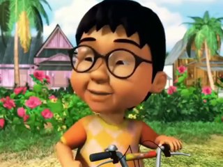 Upin dan Ipin bermain bersama teman