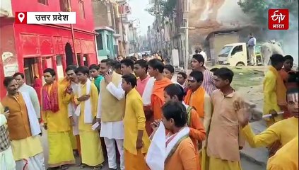 अयोध्या राम मंदिर में आज धव्जारोहण करेंगे पीएम मोदी, 32 मिनट की शुभ घड़ी होगी बेहद खास, अयोध्या पहुंचे