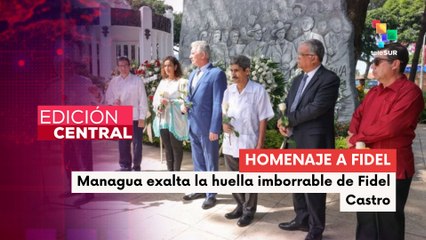 Nicaragua rinde homenaje a Fidel Castro en aniversario de su partida física