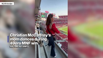 Christian McCaffrey's mom dances during 49ers MNF win