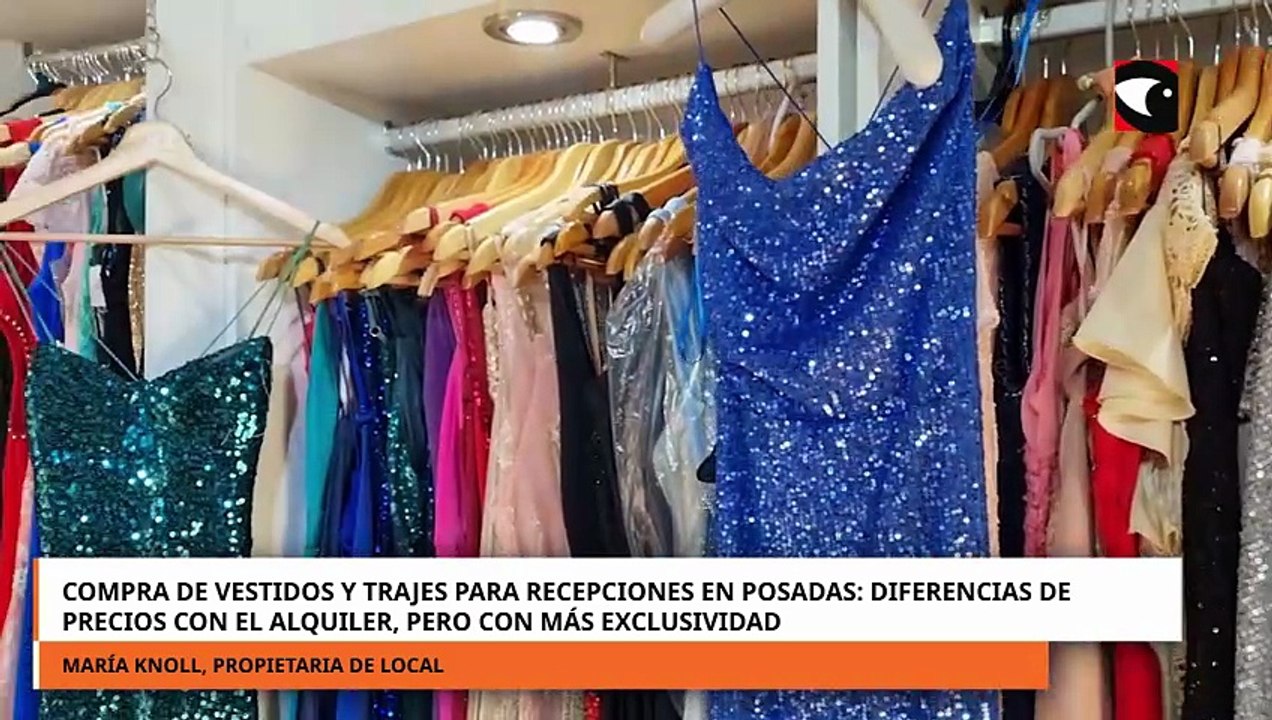 Compra de vestidos y trajes para recepciones en Posadas diferencias de precios con el alquiler, pero con más exclusividad