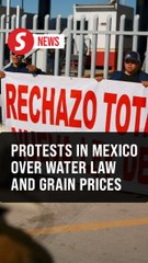 Mexican farmers and truckers block roads in protest over water law, prices and security