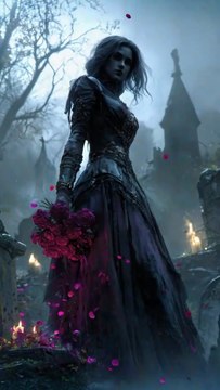 AI  Grim Nights - Music by Cadaveria