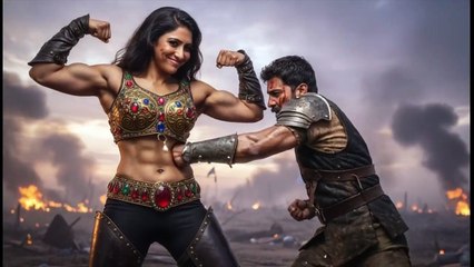 Woman warriors easily absorb punches from their male opponents (She Doesn’t Flinch)