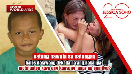 Batang nawala nang halos 2 dekada, matutunton kaya ang tunay na pamilya? | Kapuso Mo, Jessica Soho