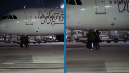 Almanya'da uçağı kaçıran yolcular piste girdi, el sallayarak durdurmaya çalıştı