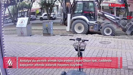 Ölen kişinin eşi olduğunu balkonda öğrendi! Kepçenin altında korkunç son