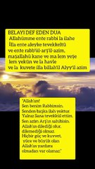 Belayı Def Eden Dua