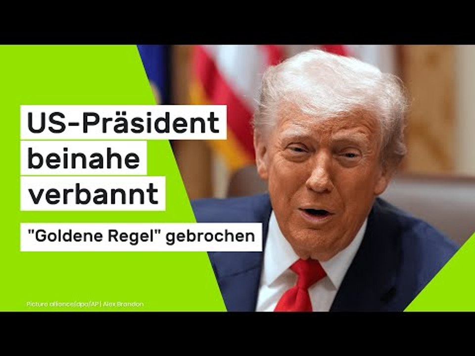 Donald Trump: 'Goldene Regel' gebrochen - US-Präsident beinahe verbannt