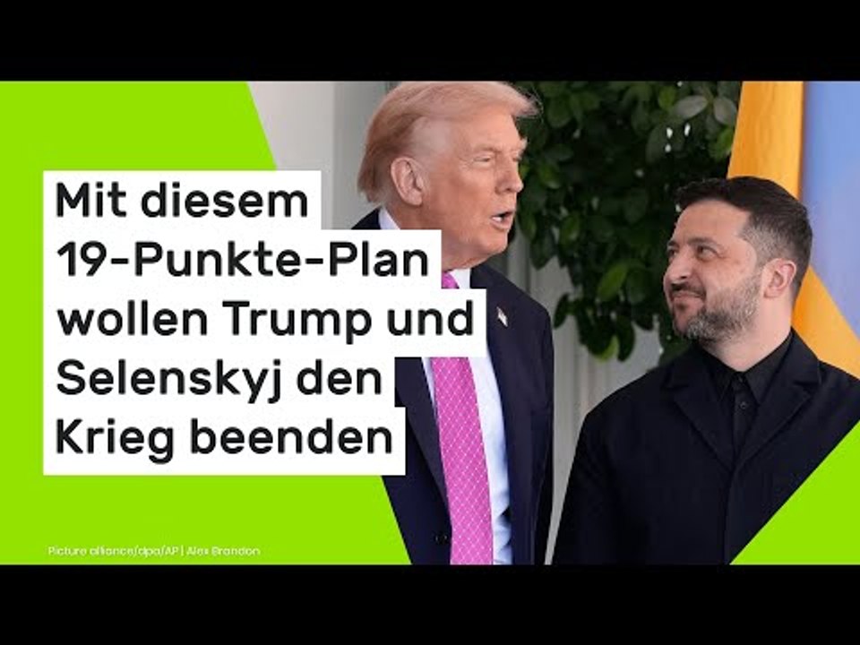 Mit diesem 19-Punkte-Plan wollen Trump und Selenskyj den Krieg beenden
