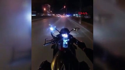 'Allah'ım sana geliyorum' diyen motosiklet sürücüsü kaza yaptı