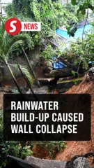 Accumulation of rainwater behind retaining wall led to Taman United collapse