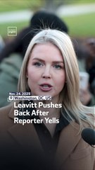 Leavitt Pushes Back After Reporter Yells