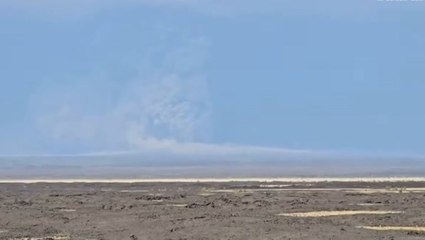 Moment Ethiopia volcano erupts for first time in almost 12,000 years