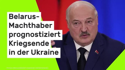 Alexander Lukaschenko: Belarus-Machthaber prognostiziert Kriegsende in der Ukraine