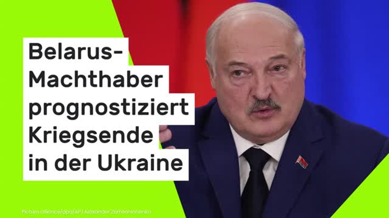 Alexander Lukaschenko: Belarus-Machthaber prognostiziert Kriegsende in der Ukraine