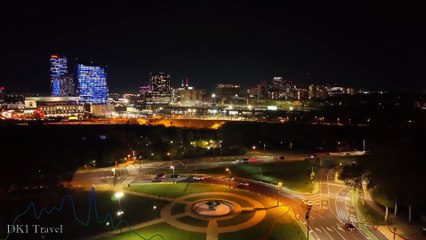 Gospel Jazz Vibes: UHOP Band "GSBR" with Stunning 4K City Night Skyline Drone Footage