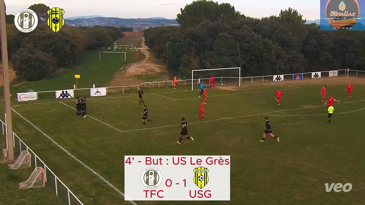 TRAVAILLAN FC - US GRES D'ORANGE  1 à 4