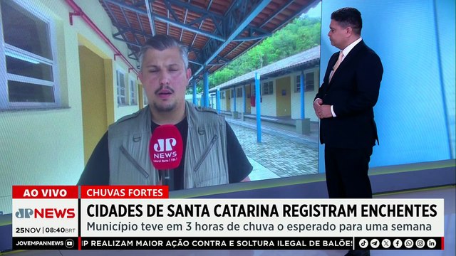 Cidades de Santa Catarina sofrem com enchentes após fortes chuvas