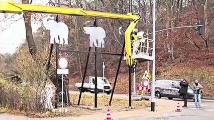 Powrót napisu ZOO w Oliwie