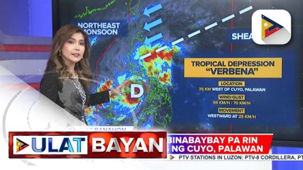Bagyong #VerbenaPH, posibleng lumakas sa tropical storm habang tinutumbok ang Palawan