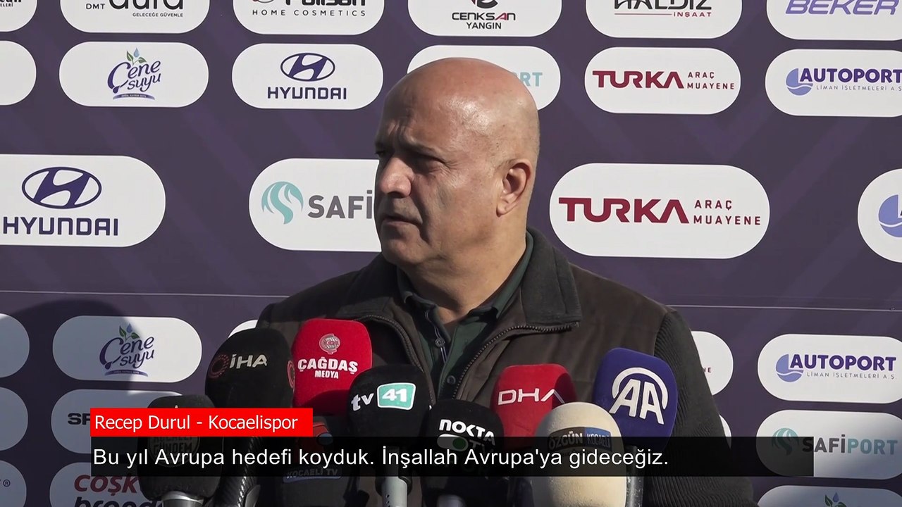 Kocaelispor Başkanı Recep Durul: İnşallah Avrupa'ya gideceğiz