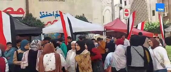 إقبال كثيف بلجان دمياط وطوابير للناخبين أمام لجنة مدرسة اللوزي