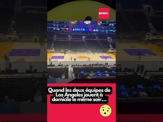 Quand les deux équipes de Los Angeles jouent à domicile le même soir…#wow #Basket #sports #nba