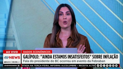 Galípolo diz que BC está insatisfeito com nível da inflação; Ghani comenta