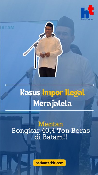 Kasus Impor Ilegal Merajalela, Mentan Bongkar 40,4 Ton Beras di Batam