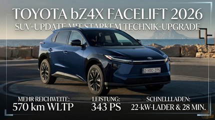 Neuer Toyota bZ4X (2026) im Check – SUV-Update mit starkem Technik-Upgrade