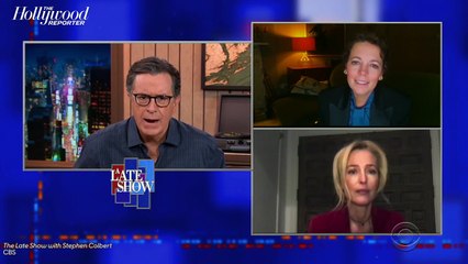 'The Crown' Stars Olivia Colman and Gillian Anderson on Meeting Real Royalty | THR News