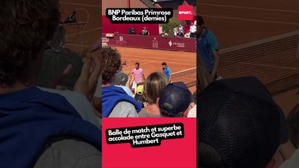 Balle de match et superbe accolade entre Gasquet et Humbert (Primrose Bordeaux - demies) #tennis