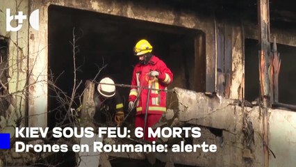 Nuit d'enfer à Kiev : 6 morts, pluie de drones et de roquettes russes