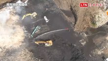 高溫火場無人機空拍直擊 烏樹林「垃圾山」滅火最新影像曝光