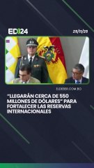 "Llegarán cerca de 550 millones de dólares" para fortalecer las reservas internacionales
