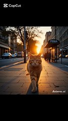 Cute cat going to the cafe #cat #cutecat #viral #pets #cutekitty