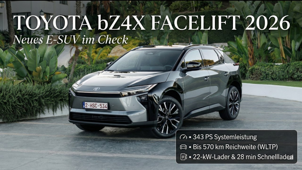 2026 Toyota bZ4X AWD Facelift – Mehr Reichweite & 22-kW-Lader im Test