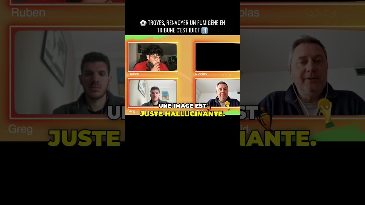 Troyes renvoyer un fumigene en tribune c'est idiot #live #foot #football