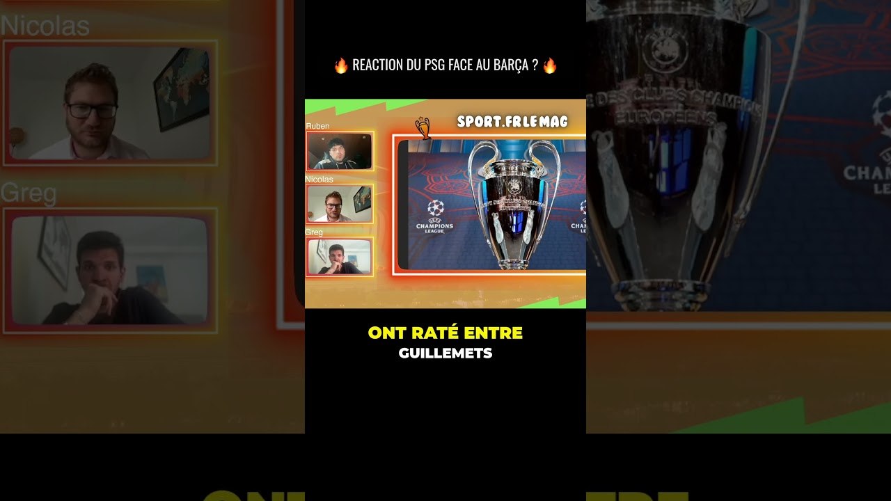 REACTION DU PSG FACE AU BARÇA ? #foot #football #live #humour #coupedumonde #twitch #reaction #fifa