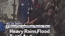 Heavy Rains Flood Tents And Shelters In Gaza