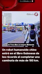 Un robot humanoide chino entró en el libro Guinness de los récords al completar una caminata de más de 100 km.