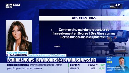 Culture Bourse : "Comment investir dans le secteur de l’ameublement en Bourse ? Des titres comme Roche-Bobois ont-ils du potentiel ?", par Julie Cohen-Heurton - 25/11