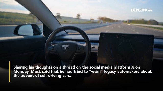Elon Musk Says He Offered Tesla FSD License To Legacy Automakers 'But They Don't Want It-' 'I've Tried To Warn Them'
