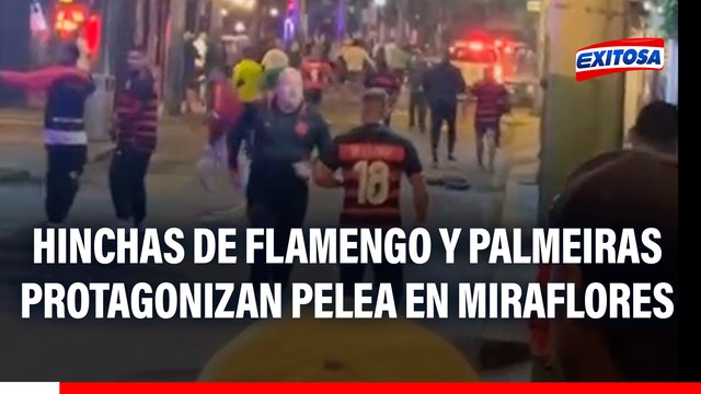 Hinchas de Flamengo y Palmeiras protagonizan pelea en Miraflores a pocos días de la final de la Copa Libertadores