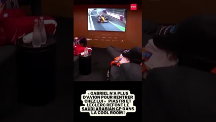 «Gabriel n’a plus d’avion pour rentrer chez lui»Piastri et Leclerc refont le  Saudi Arabian GP ! #f1